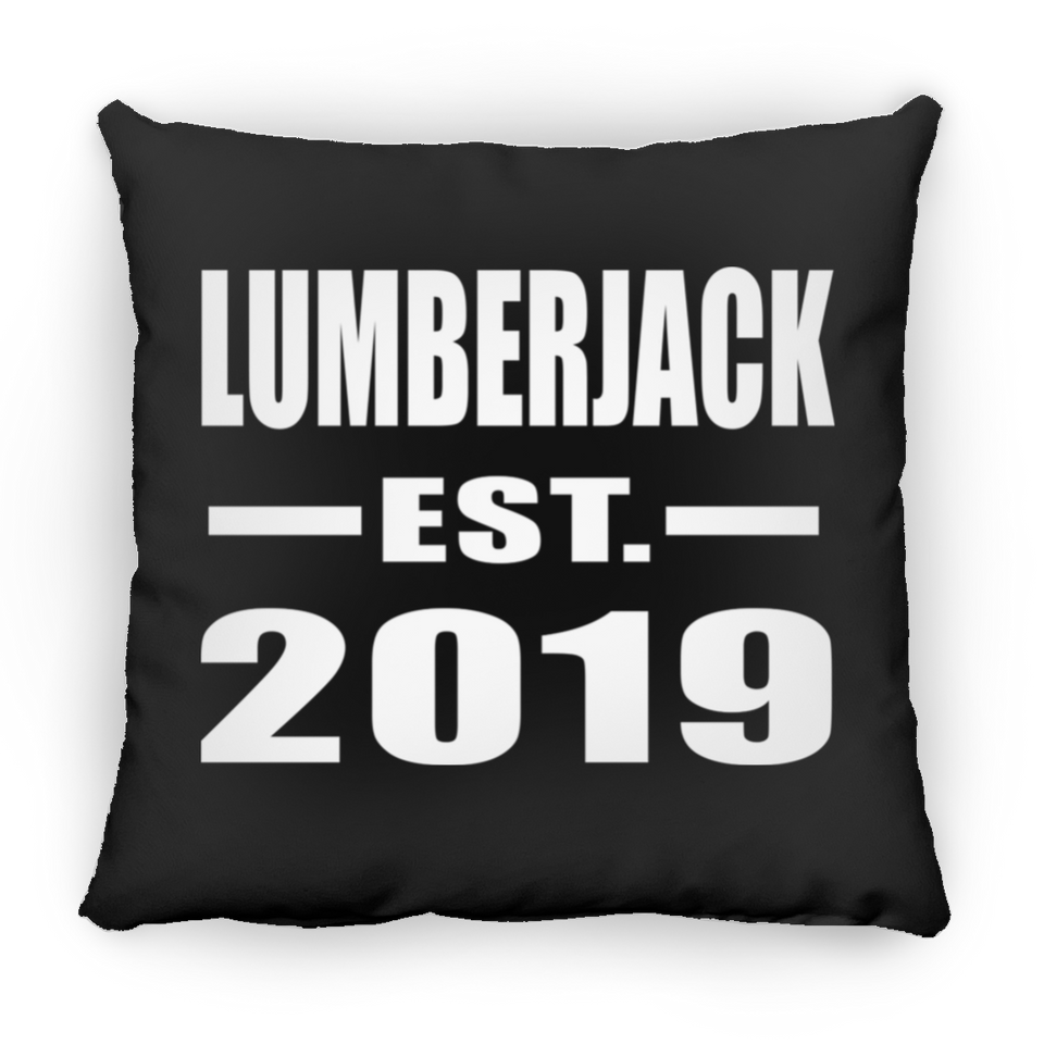 Lumberjack Established EST. 2019 - Throw Pillow Black