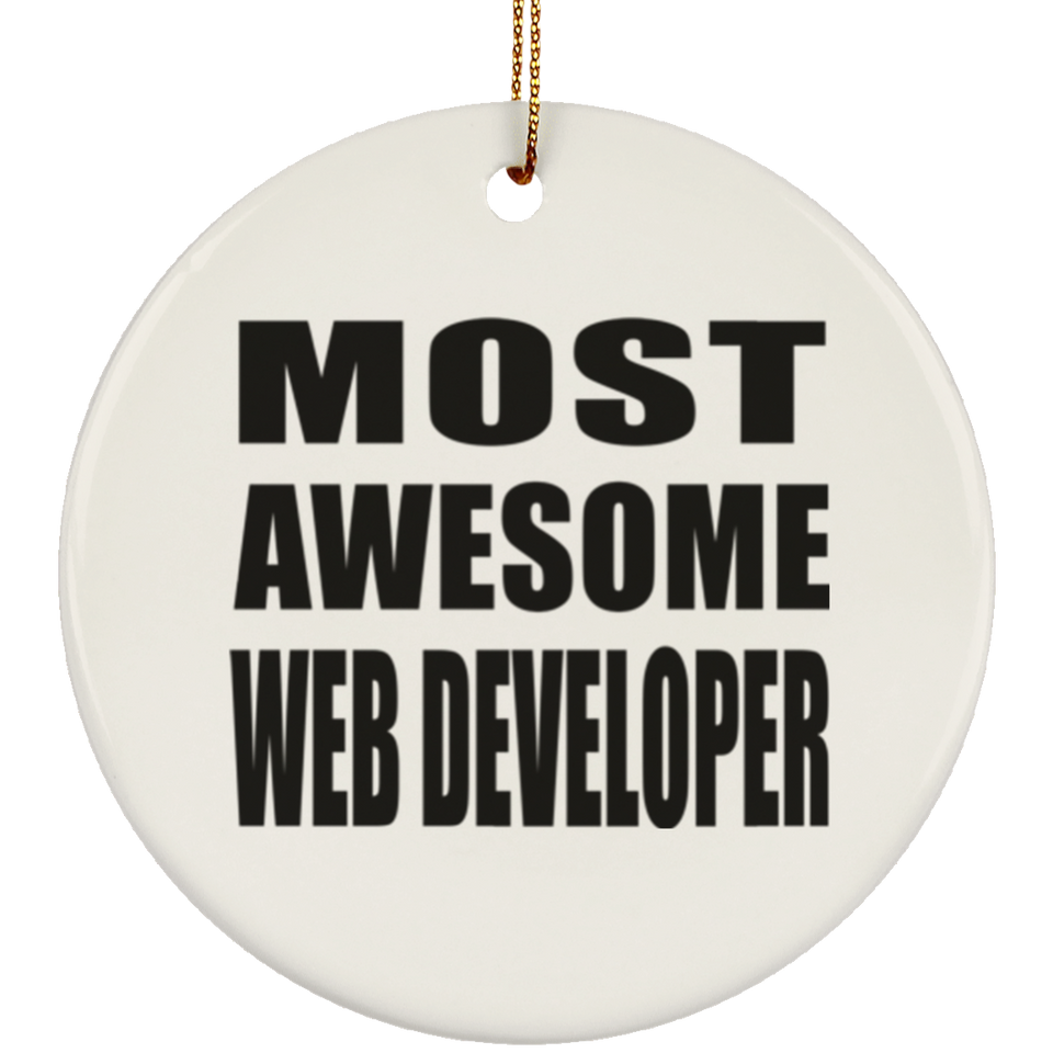 Most Awesome Web Developer - Circle Ornament