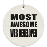 Most Awesome Web Developer - Circle Ornament