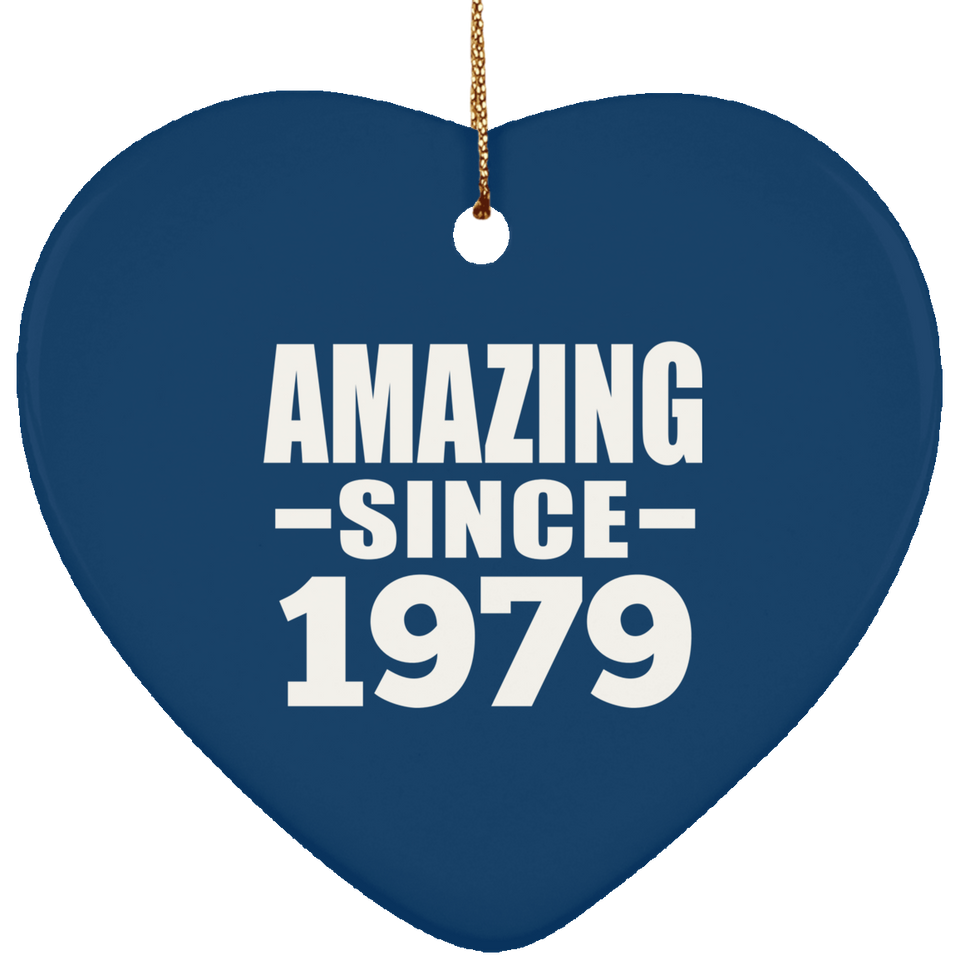 45th Birthday Amazing Since 1979 - Heart Ornament