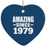 45th Birthday Amazing Since 1979 - Heart Ornament