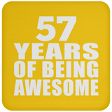 57th Birthday 57 Years Of Being Awesome - Drink Coaster