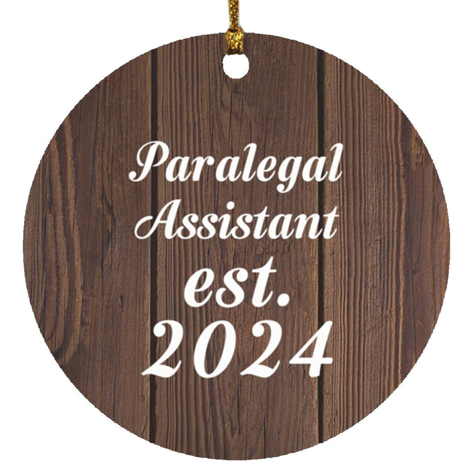 Paralegal Assistant Established Est. 2024 - Circle Ornament D