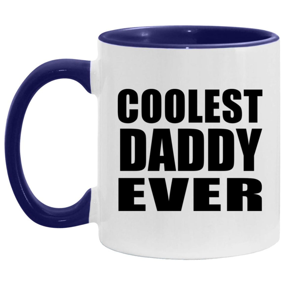 Coolest Daddy Ever - 11oz Accent Mug Purple
