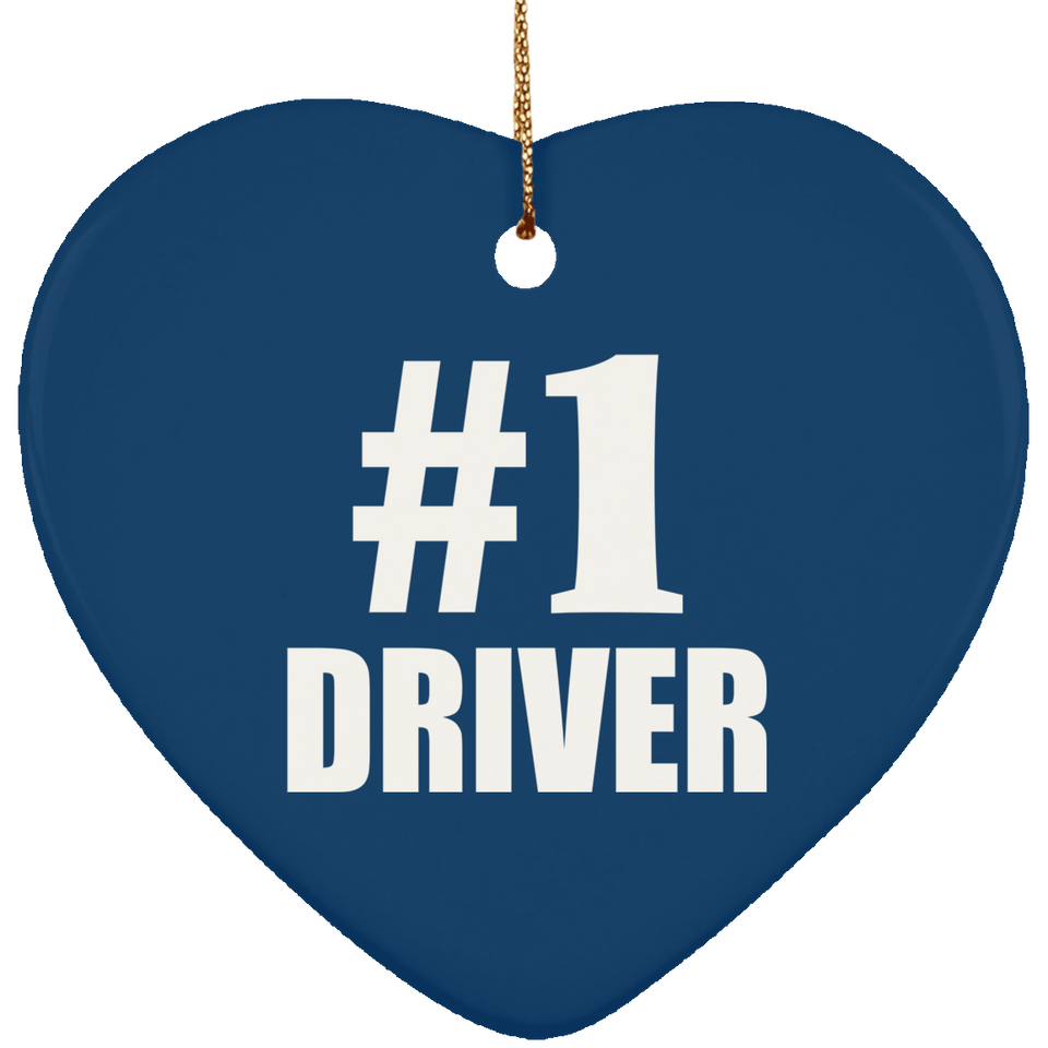 Number One #1 Driver - Heart Ornament
