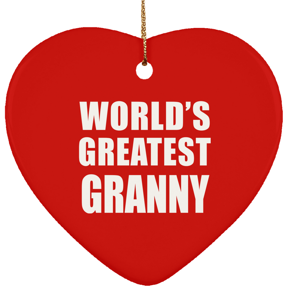 World's Greatest Granny - Heart Ornament
