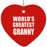 World's Greatest Granny - Heart Ornament