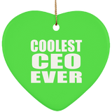 Coolest CEO Ever - Heart Ornament