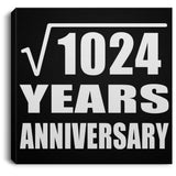 32nd Anniversary Square Root of 1024 Years Anniversary - Canvas Square