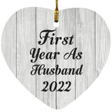 First Year As Husband 2022 - Heart Ornament F