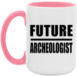 Future Archeologist - 15oz Accent Mug Pink
