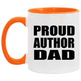 Proud Author Dad - 11oz Accent Mug Orange