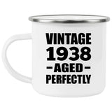 86th Birthday Vintage 1938 Aged Perfectly - 12oz Camping Mug