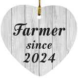 Farmer Since 2024 - Heart Ornament F