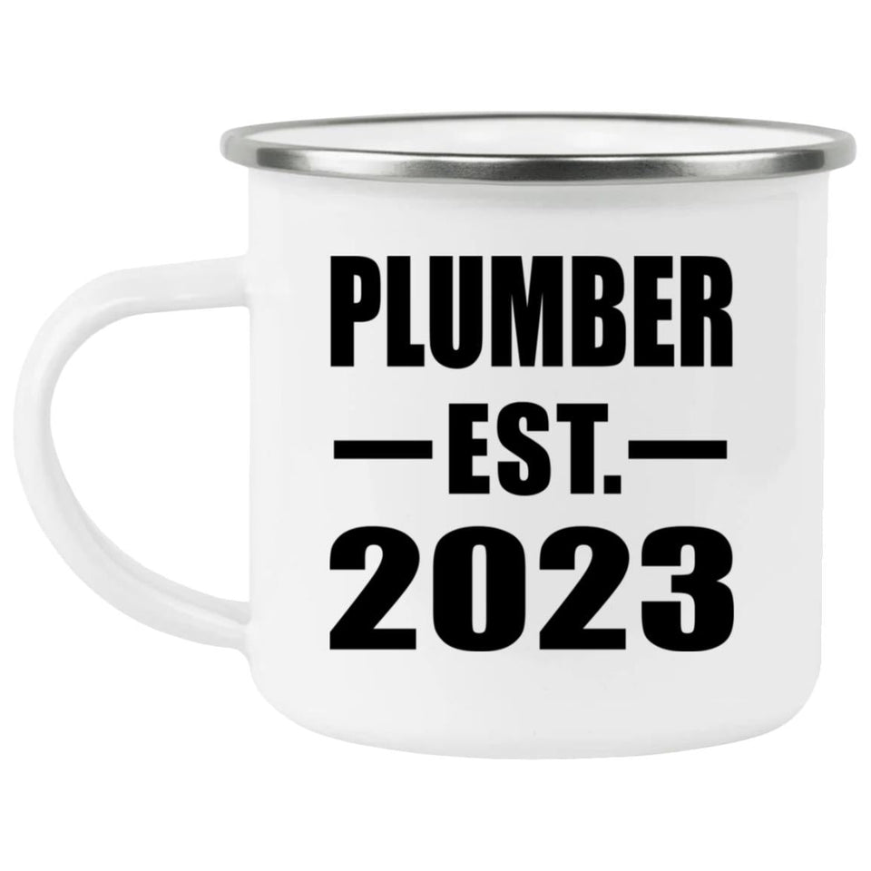 Plumber Established EST. 2023 - 12oz Camping Mug
