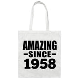 66th Birthday Amazing Since 1958 - Tote Bag White