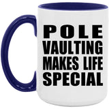 Pole Vaulting Makes Life Special - 15oz Accent Mug Purple