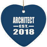 Architect Established EST. 2018 - Heart Ornament
