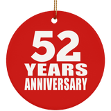 52nd Anniversary 52 Years Anniversary - Circle Ornament