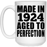 100th Birthday Made In 1924 Aged to Perfection - 15 Oz Coffee Mug