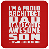 Proud Architect Dad Of Awesome Son - Drink Coaster