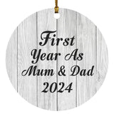 First Year As Mum & Dad 2024 - Circle Ornament F
