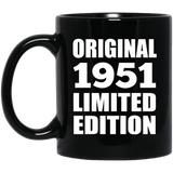 73rd Birthday Original 1951 Limited Edition - 11oz Coffee Mug Black