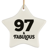 97th Birthday 97 & Fabulous - Star Ornament