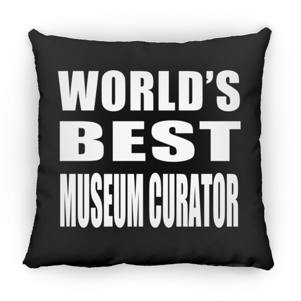 World's Best Museum Curator - Throw Pillow Black