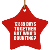 49th Anniversary 17,885 Days Together But Who's Counting - Star Ornament