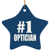 Number One #1 Optician - Star Ornament