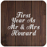 First Year As Mr & Mrs Howard - Drink Coaster D
