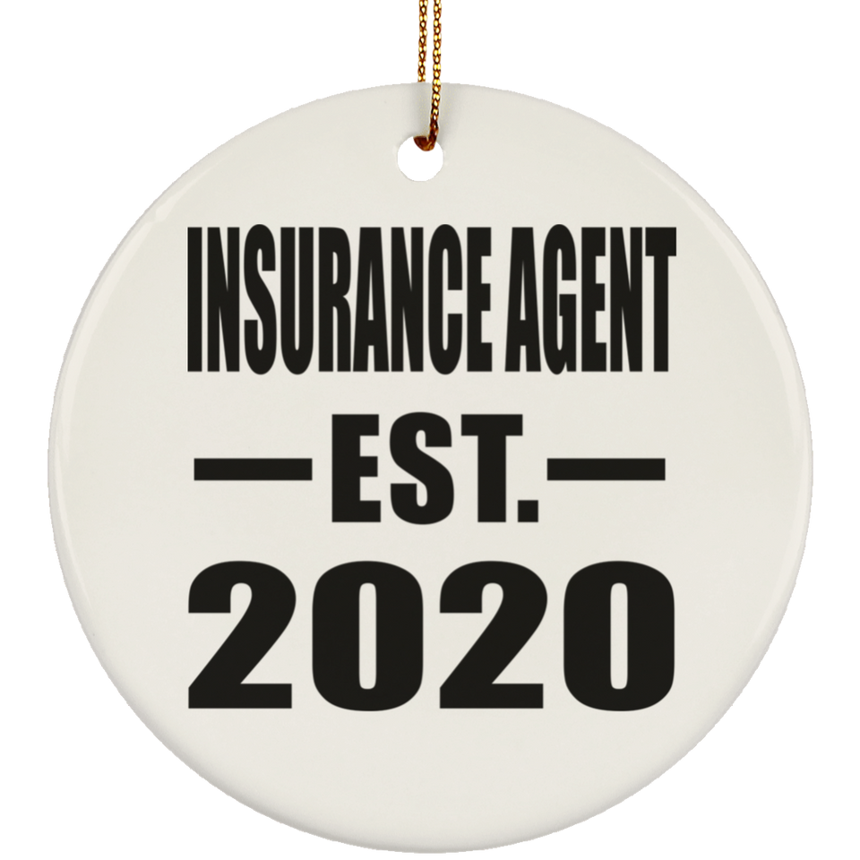 Insurance Agent Established EST. 2020 - Circle Ornament