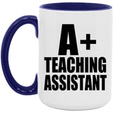 A+ Teaching Assistant - 15oz Accent Mug Purple