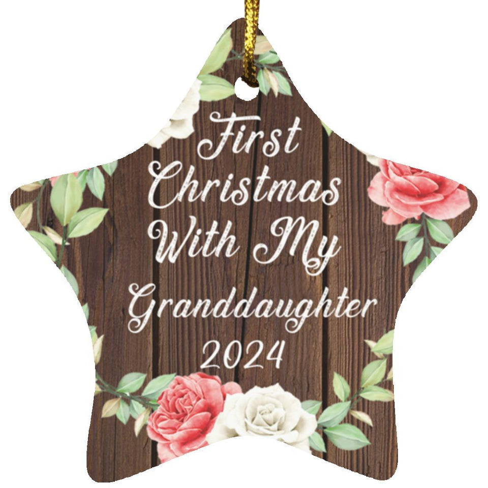 First Christmas With My Granddaughter 2024 - Star Ornament A