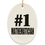 Number One #1 Mathematician - Oval Ornament