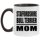 Staffordshire Bull Terrier Mom - 11oz Accent Mug Black
