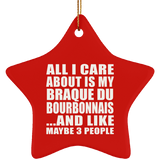 All I Care About Is My Braque Du Bourbonnais - Star Ornament