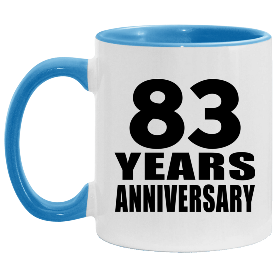 83rd Anniversary 83 Years - 11oz Accent Mug Blue