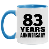 83rd Anniversary 83 Years - 11oz Accent Mug Blue