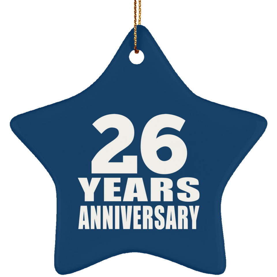 26th Anniversary 26 Years - Star Ornament