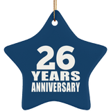 26th Anniversary 26 Years - Star Ornament