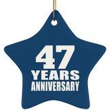 47th Anniversary 47 Years - Star Ornament