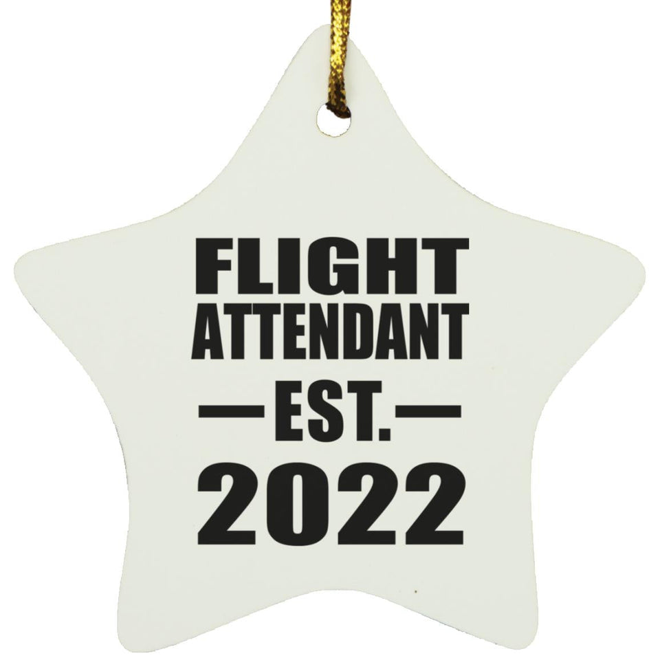 Flight Attendant Established EST. 2022 - Star Ornament