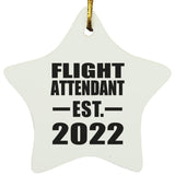 Flight Attendant Established EST. 2022 - Star Ornament