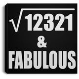 111th Birthday Square Root of 12321 & Fabulous - Canvas Square