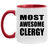 Most Awesome Clergy - 11oz Accent Mug Red