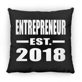 Entrepreneur Established EST. 2018 - Throw Pillow Black