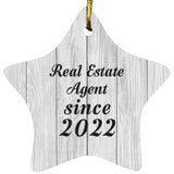 Real Estate Agent Since 2022 - Star Ornament F