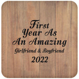First Year As An Amazing Girlfriend & Boyfriend 2022 - Drink Coaster C